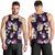 Purple Tropical Hawaii Men Tank Top Seamless Monstera Plumeria Hawaiian Pattern - Polynesian Pride