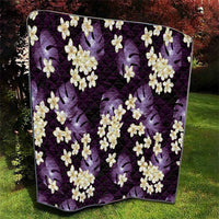 Purple Tropical Hawaii Quilt Seamless Monstera Plumeria Hawaiian Pattern - Polynesian Pride