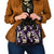 Purple Tropical Hawaii Shoulder Handbag Seamless Monstera Plumeria Hawaiian Pattern - Polynesian Pride