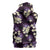 Purple Tropical Hawaii Sleeveless Hoodie Seamless Monstera Plumeria Hawaiian Pattern - Polynesian Pride