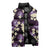 Purple Tropical Hawaii Sleeveless Puffer Jacket Seamless Monstera Plumeria Hawaiian Pattern - Polynesian Pride