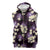Purple Tropical Hawaii Sleeveless Zip Hoodie Seamless Monstera Plumeria Hawaiian Pattern - Polynesian Pride