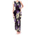 Purple Tropical Hawaii Tank Maxi Dress Seamless Monstera Plumeria Hawaiian Pattern - Polynesian Pride
