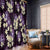 Purple Tropical Hawaii Window Curtain Seamless Monstera Plumeria Hawaiian Pattern - Polynesian Pride