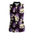 Purple Tropical Hawaii Women Sleeveless Polo Shirt Seamless Monstera Plumeria Hawaiian Pattern - Polynesian Pride