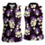 Purple Tropical Hawaii Women Sleeveless Polo Shirt Seamless Monstera Plumeria Hawaiian Pattern - Polynesian Pride