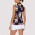 Purple Tropical Hawaii Women Sleeveless Polo Shirt Seamless Monstera Plumeria Hawaiian Pattern - Polynesian Pride