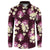 Pink Tropical Hawaii Button Sweatshirt Seamless Monstera Plumeria Hawaiian Pattern - Polynesian Pride