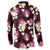 Pink Tropical Hawaii Button Sweatshirt Seamless Monstera Plumeria Hawaiian Pattern - Polynesian Pride