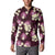 Pink Tropical Hawaii Button Sweatshirt Seamless Monstera Plumeria Hawaiian Pattern - Polynesian Pride
