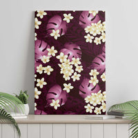 Pink Tropical Hawaii Canvas Wall Art Seamless Monstera Plumeria Hawaiian Pattern - Polynesian Pride