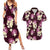 Pink Tropical Hawaii Couples Matching Summer Maxi Dress and Hawaiian Shirt Seamless Monstera Plumeria Hawaiian Pattern - Polynesian Pride