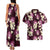 Pink Tropical Hawaii Couples Matching Tank Maxi Dress and Hawaiian Shirt Seamless Monstera Plumeria Hawaiian Pattern - Polynesian Pride
