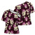 Pink Tropical Hawaii Cross Shoulder Shirt Seamless Monstera Plumeria Hawaiian Pattern - Polynesian Pride