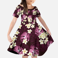 Pink Tropical Hawaii Family Matching Mermaid Dress and Hawaiian Shirt Seamless Monstera Plumeria Hawaiian Pattern - Polynesian Pride