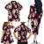 Pink Tropical Hawaii Family Matching Off The Shoulder Long Sleeve Dress and Hawaiian Shirt Seamless Monstera Plumeria Hawaiian Pattern - Polynesian Pride