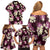 Pink Tropical Hawaii Family Matching Off Shoulder Short Dress and Hawaiian Shirt Seamless Monstera Plumeria Hawaiian Pattern - Polynesian Pride