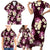 Pink Tropical Hawaii Family Matching Short Sleeve Bodycon Dress and Hawaiian Shirt Seamless Monstera Plumeria Hawaiian Pattern - Polynesian Pride