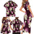 Pink Tropical Hawaii Family Matching Short Sleeve Bodycon Dress and Hawaiian Shirt Seamless Monstera Plumeria Hawaiian Pattern - Polynesian Pride