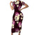 Pink Tropical Hawaii Family Matching Short Sleeve Bodycon Dress and Hawaiian Shirt Seamless Monstera Plumeria Hawaiian Pattern - Polynesian Pride