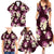 Pink Tropical Hawaii Family Matching Summer Maxi Dress and Hawaiian Shirt Seamless Monstera Plumeria Hawaiian Pattern - Polynesian Pride