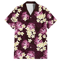 Pink Tropical Hawaii Family Matching Summer Maxi Dress and Hawaiian Shirt Seamless Monstera Plumeria Hawaiian Pattern - Polynesian Pride