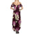 Pink Tropical Hawaii Family Matching Summer Maxi Dress and Hawaiian Shirt Seamless Monstera Plumeria Hawaiian Pattern - Polynesian Pride