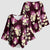 Pink Tropical Hawaii Kimono Sleeve Blouse Seamless Monstera Plumeria Hawaiian Pattern - Polynesian Pride