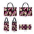 Pink Tropical Hawaii Leather Bag Seamless Monstera Plumeria Hawaiian Pattern - Polynesian Pride