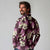 Pink Tropical Hawaii Long Sleeve Polo Shirt Seamless Monstera Plumeria Hawaiian Pattern - Polynesian Pride