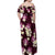Pink Tropical Hawaii Off Shoulder Maxi Dress Seamless Monstera Plumeria Hawaiian Pattern - Polynesian Pride