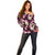 Pink Tropical Hawaii Off Shoulder Sweater Seamless Monstera Plumeria Hawaiian Pattern - Polynesian Pride
