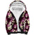Pink Tropical Hawaii Sherpa Hoodie Seamless Monstera Plumeria Hawaiian Pattern - Polynesian Pride