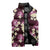 Pink Tropical Hawaii Sleeveless Puffer Jacket Seamless Monstera Plumeria Hawaiian Pattern - Polynesian Pride