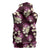 Pink Tropical Hawaii Sleeveless Zip Hoodie Seamless Monstera Plumeria Hawaiian Pattern - Polynesian Pride