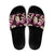 Pink Tropical Hawaii Slide Sandals Seamless Monstera Plumeria Hawaiian Pattern - Polynesian Pride