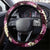 Pink Tropical Hawaii Steering Wheel Cover Seamless Monstera Plumeria Hawaiian Pattern - Polynesian Pride