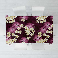 Pink Tropical Hawaii Tablecloth Seamless Monstera Plumeria Hawaiian Pattern - Polynesian Pride