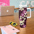 Pink Tropical Hawaii Tumbler With Handle Seamless Monstera Plumeria Hawaiian Pattern - Polynesian Pride