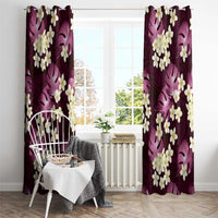 Pink Tropical Hawaii Window Curtain Seamless Monstera Plumeria Hawaiian Pattern - Polynesian Pride