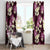 Pink Tropical Hawaii Window Curtain Seamless Monstera Plumeria Hawaiian Pattern - Polynesian Pride