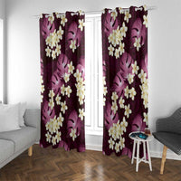 Pink Tropical Hawaii Window Curtain Seamless Monstera Plumeria Hawaiian Pattern - Polynesian Pride