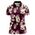 Pink Tropical Hawaii Women Polo Shirt Seamless Monstera Plumeria Hawaiian Pattern - Polynesian Pride