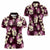Pink Tropical Hawaii Women Polo Shirt Seamless Monstera Plumeria Hawaiian Pattern - Polynesian Pride