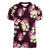 Pink Tropical Hawaii Women V-Neck T-Shirt Seamless Monstera Plumeria Hawaiian Pattern - Polynesian Pride