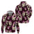 Pink Tropical Hawaii Zip Hoodie Seamless Monstera Plumeria Hawaiian Pattern - Polynesian Pride