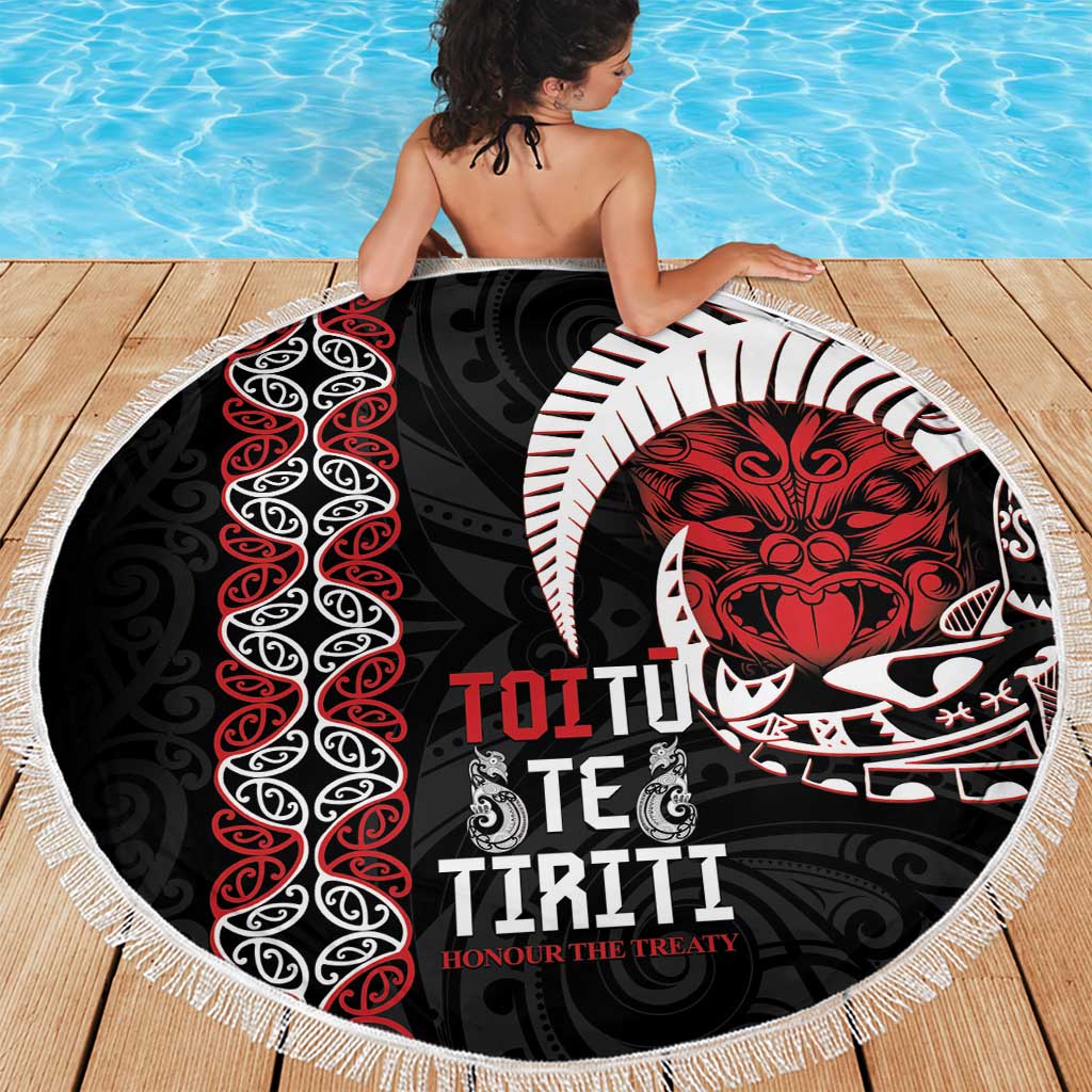 Aotearoa Toitu Te Tiriti Beach Blanket Honour The Treaty Maori Haka