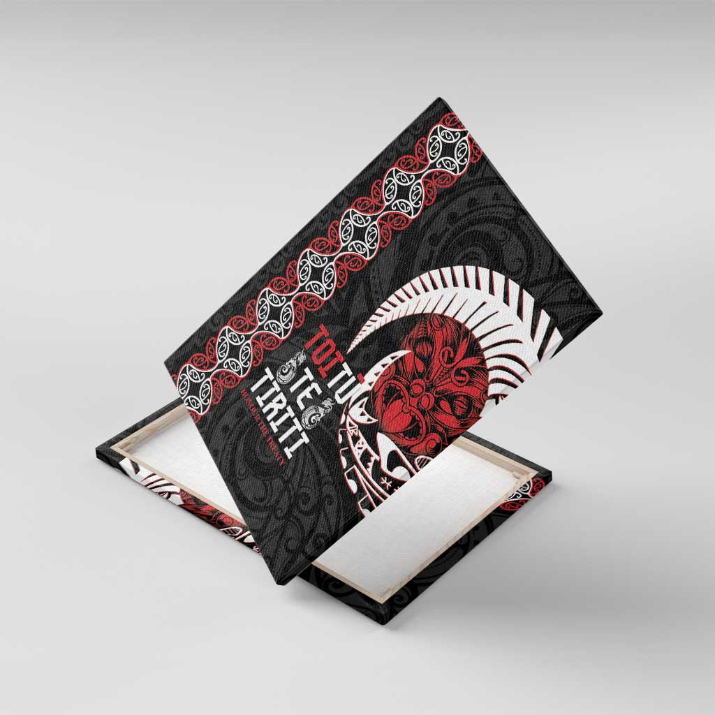 Aotearoa Toitu Te Tiriti Canvas Wall Art Honour The Treaty Maori Haka