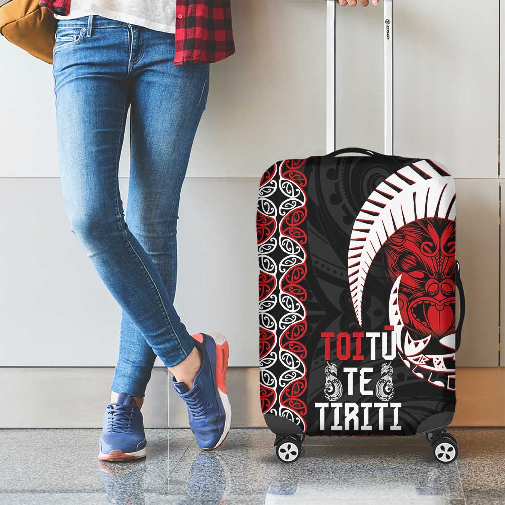 Aotearoa Toitu Te Tiriti Luggage Cover Honour The Treaty Maori Haka