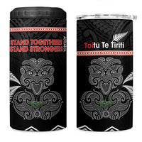 Aotearoa Toitu Te Tiriti 4 in 1 Can Cooler Tumbler Stand Together! Stand Stronger! - NZ Tiki